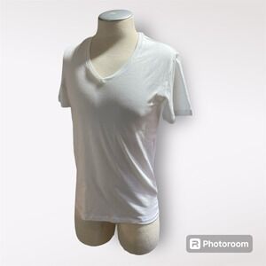 Falke Medium Vneck Shirt Mens White 2 Pack